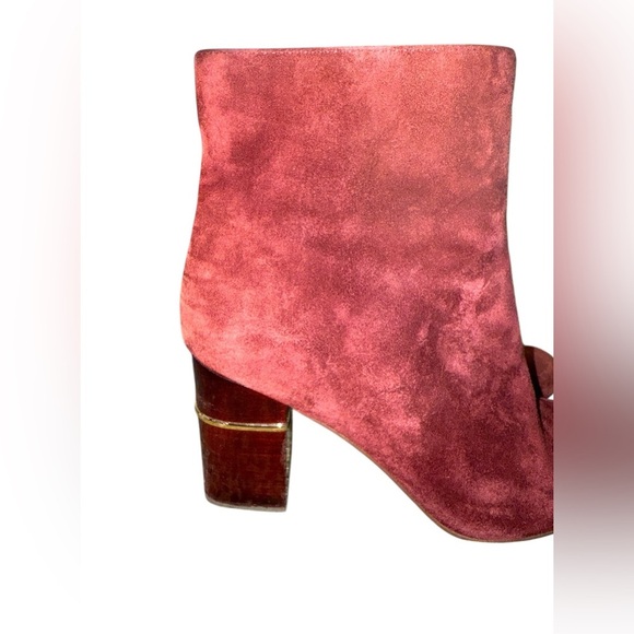 Enzo Angiolini Ginette suede boots Color Maroon Size 8 - Picture 4 of 8